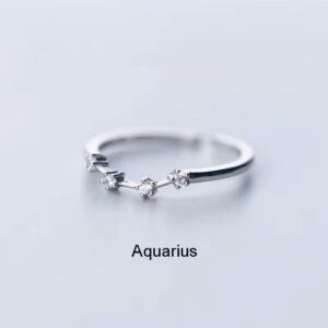 Aquarius Zodiac Constellation Ring