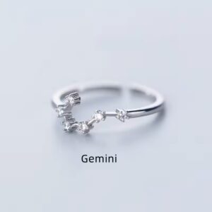 Gemini Zodiac Constellation Ring