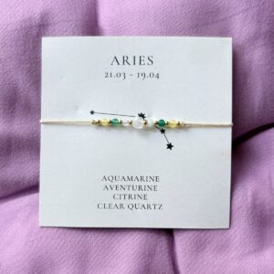 Aries Beaded Zodiac Bracelet