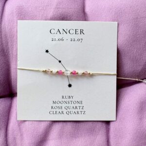 Zodiac Beaded Bracelet / Cancer