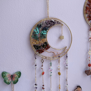 Multi-Crystal Moon Sun Catcher - Small