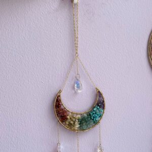 Multi-Crystal Moon Sun Catcher - Small