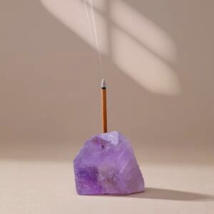Raw Crystal Insense Holder - Amethyst