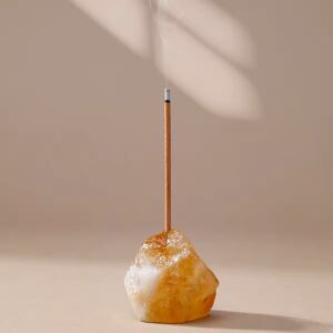 Raw Crystal Insense Holder - Citrine