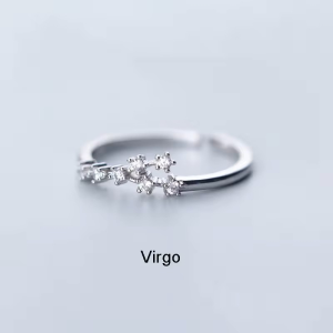 Virgo Zodiac Constellation Ring